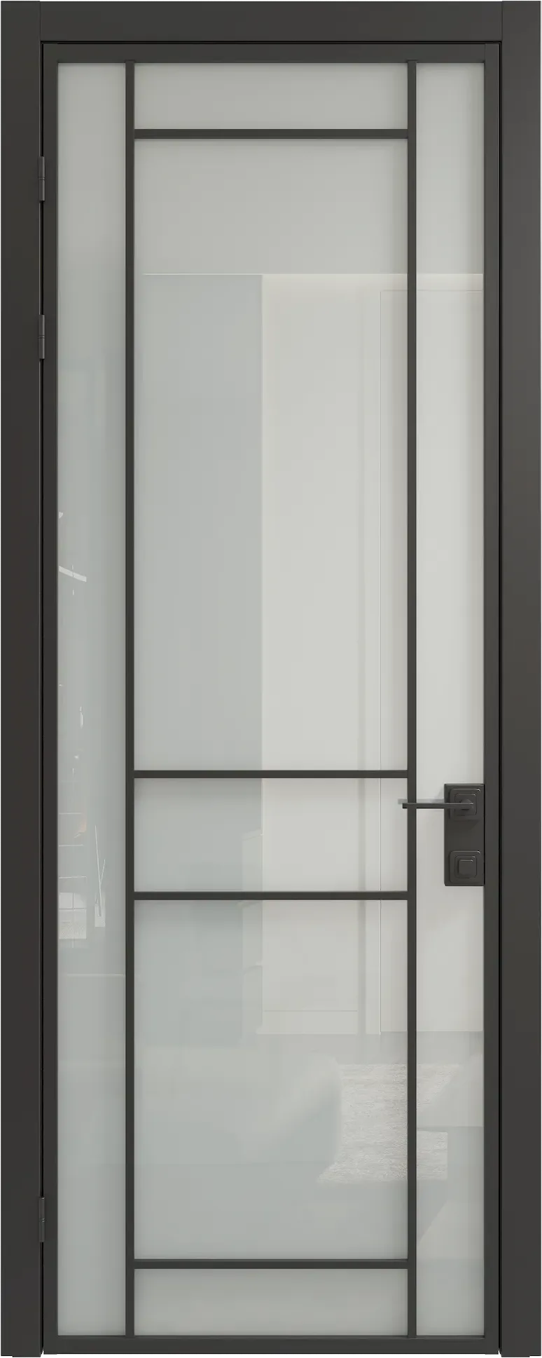 Алюминиевая дверь MINOLI 18 — Стекло белое(Триплекс)