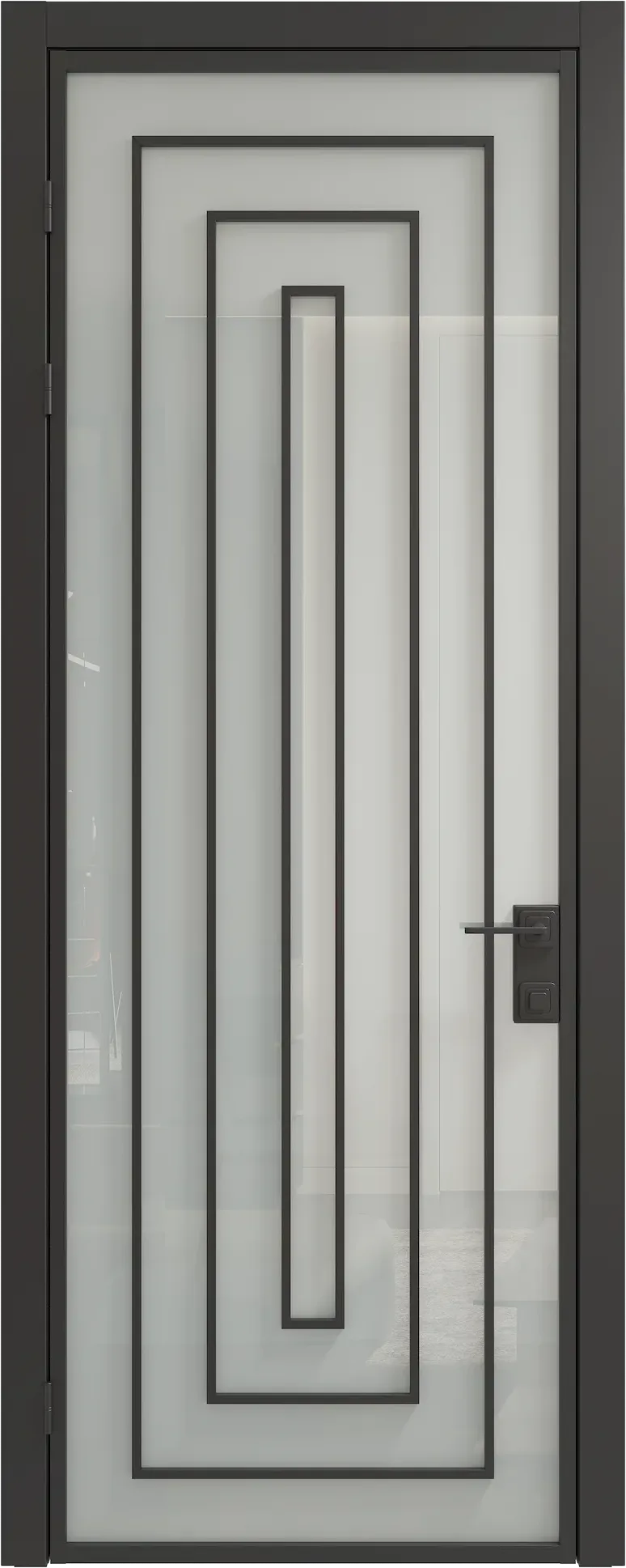Алюминиевая дверь MINOLI 19 — Стекло белое(Триплекс)