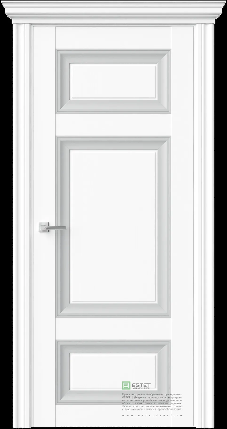 Межкомнатная дверь BR7X — Ясень винтер Наличник фигурный
