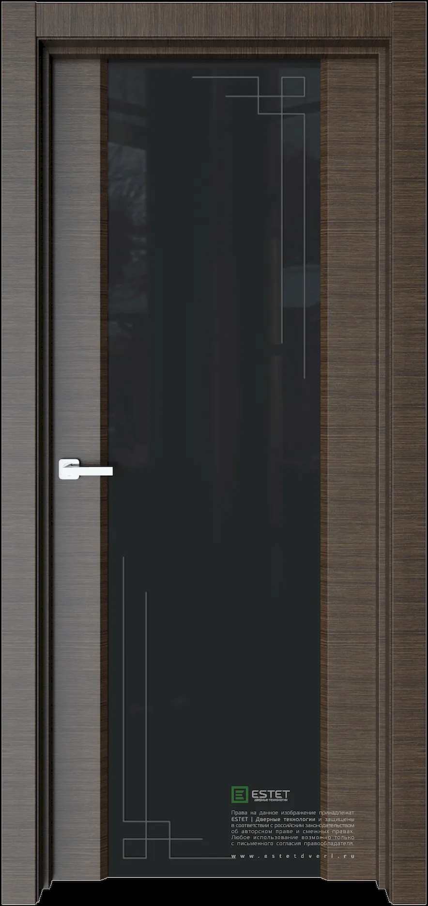 Межкомнатная дверь E2 — korica black granj