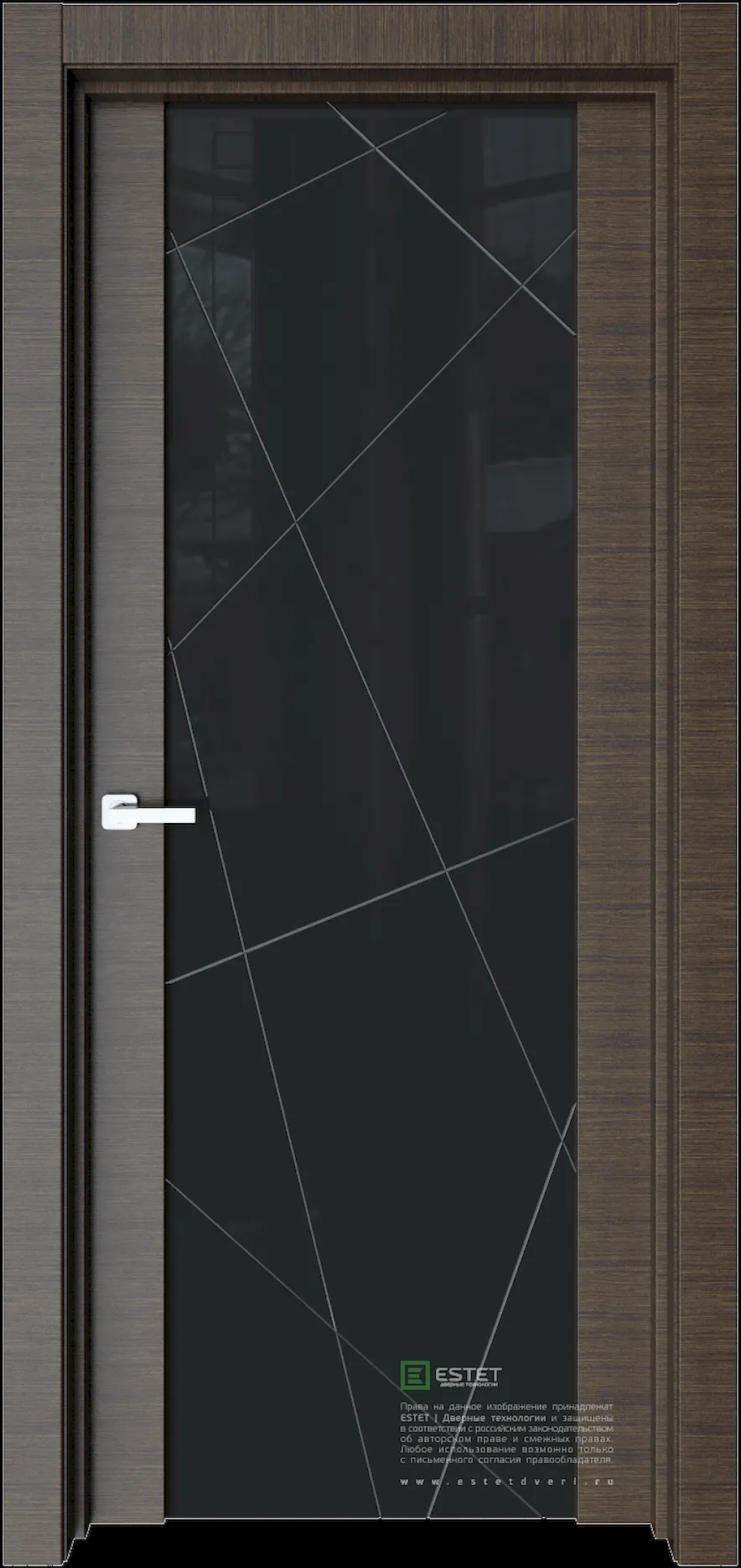 Межкомнатная дверь E7 — korica black P1