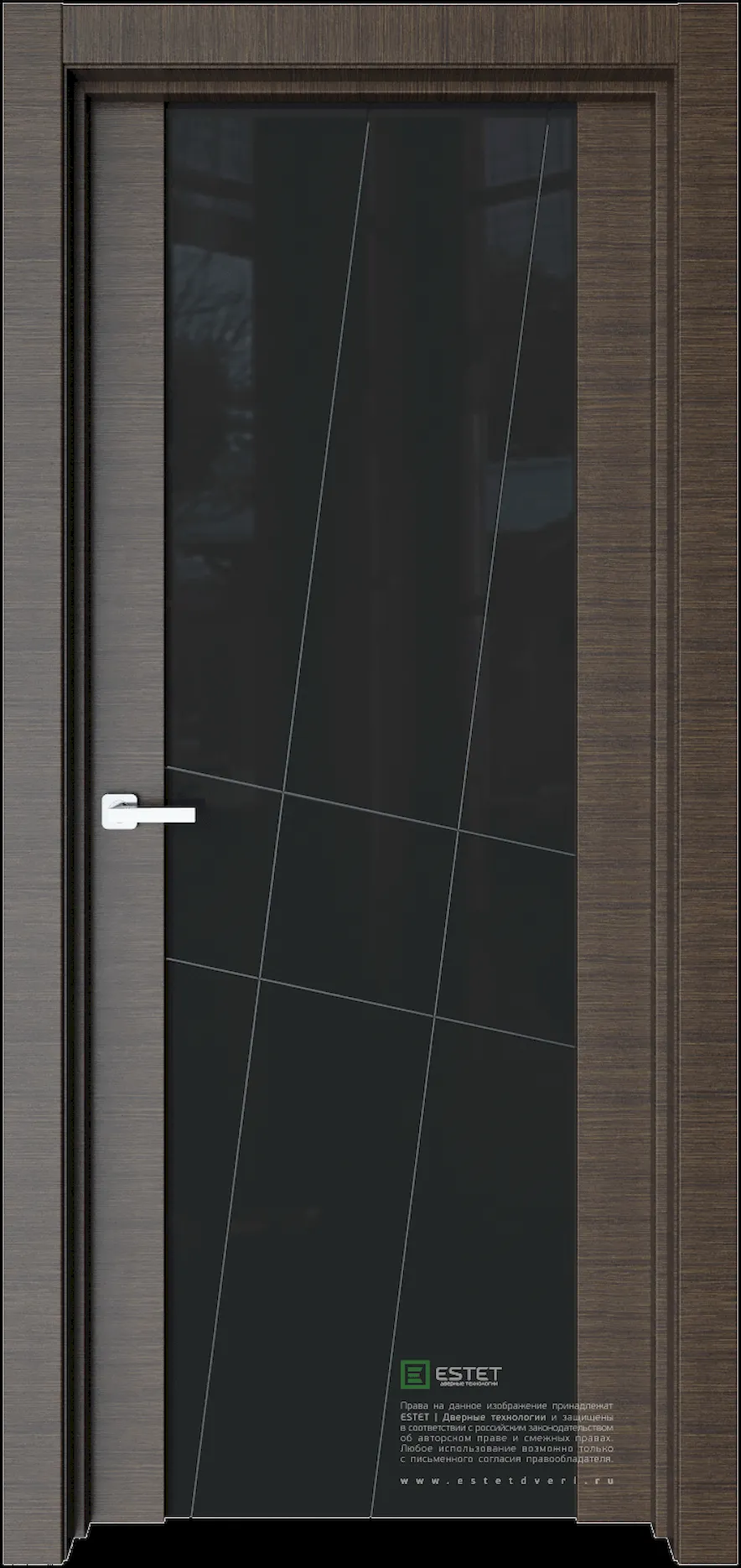 Межкомнатная дверь E7 — korica black P15