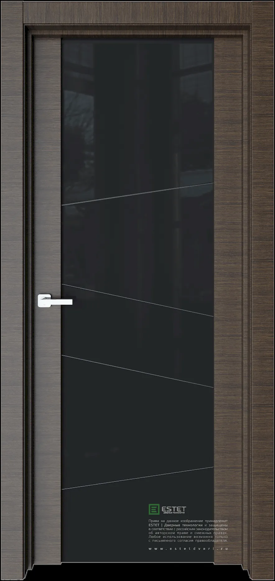 Межкомнатная дверь E7 — korica black P16