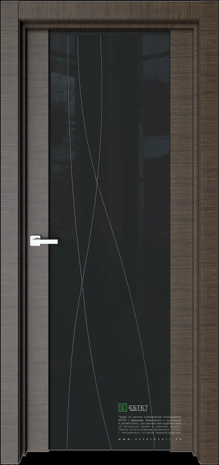 Межкомнатная дверь E7 — korica black P17
