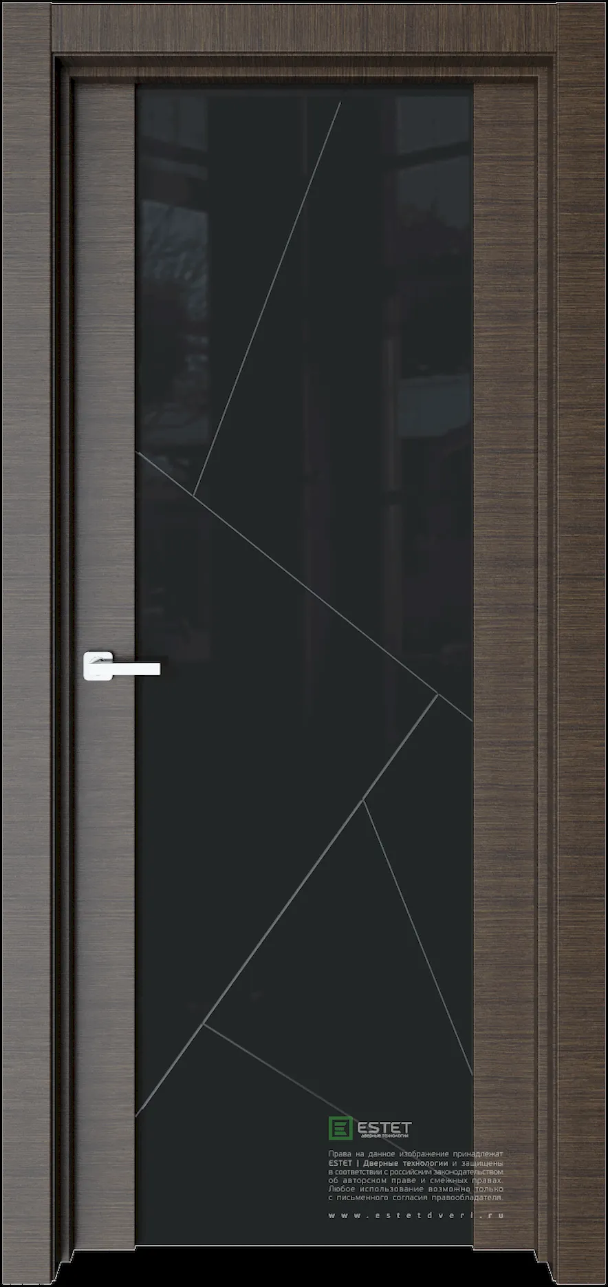 Межкомнатная дверь E7 — korica black P18