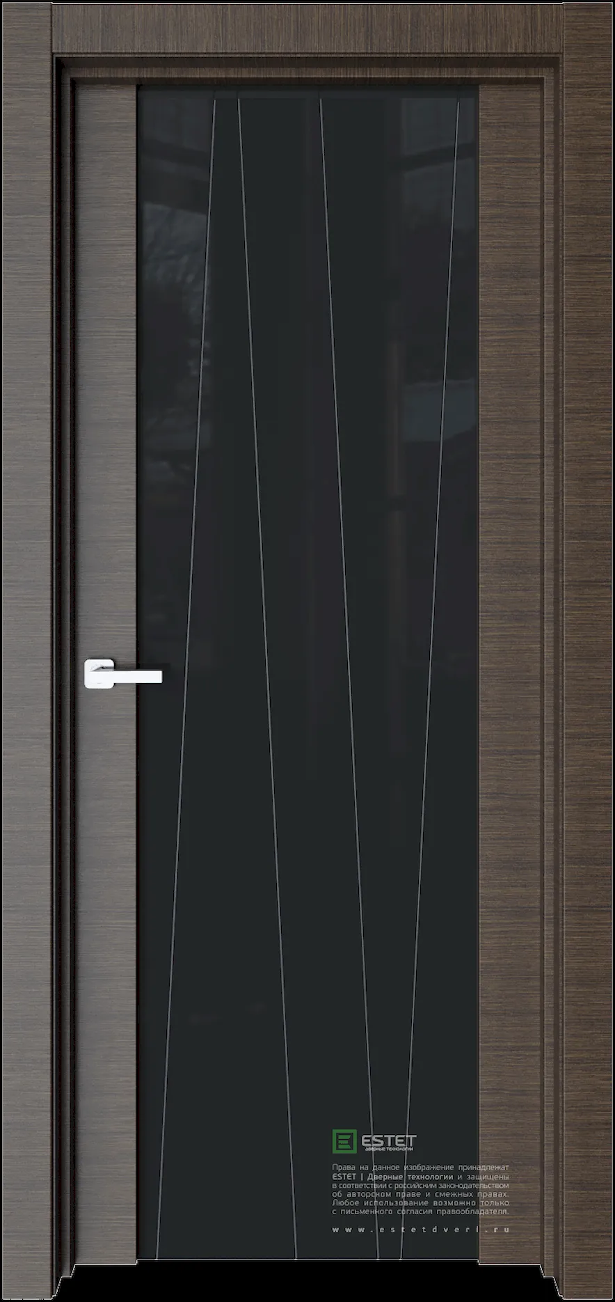 Межкомнатная дверь E7 — korica black P19