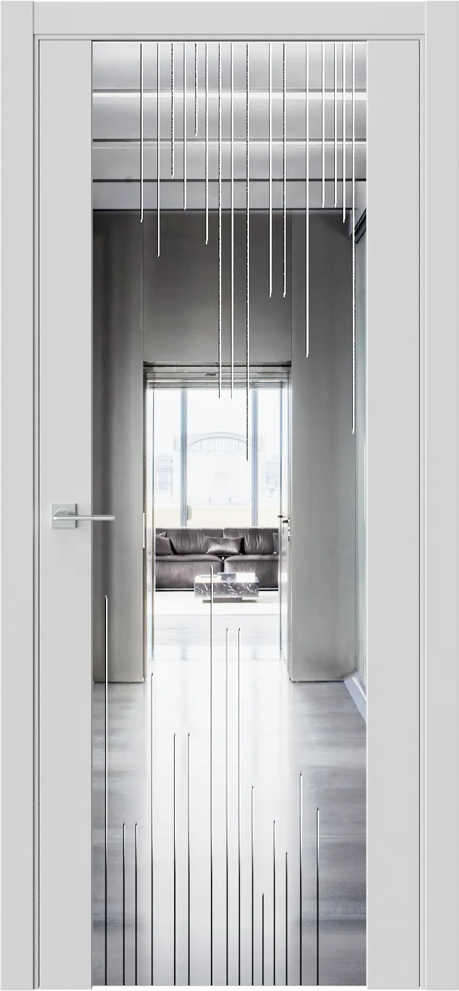 Межкомнатная дверь ELEMENT&amp;nbsp7 — Стекло триплекс зеркало Гравировка Prime5