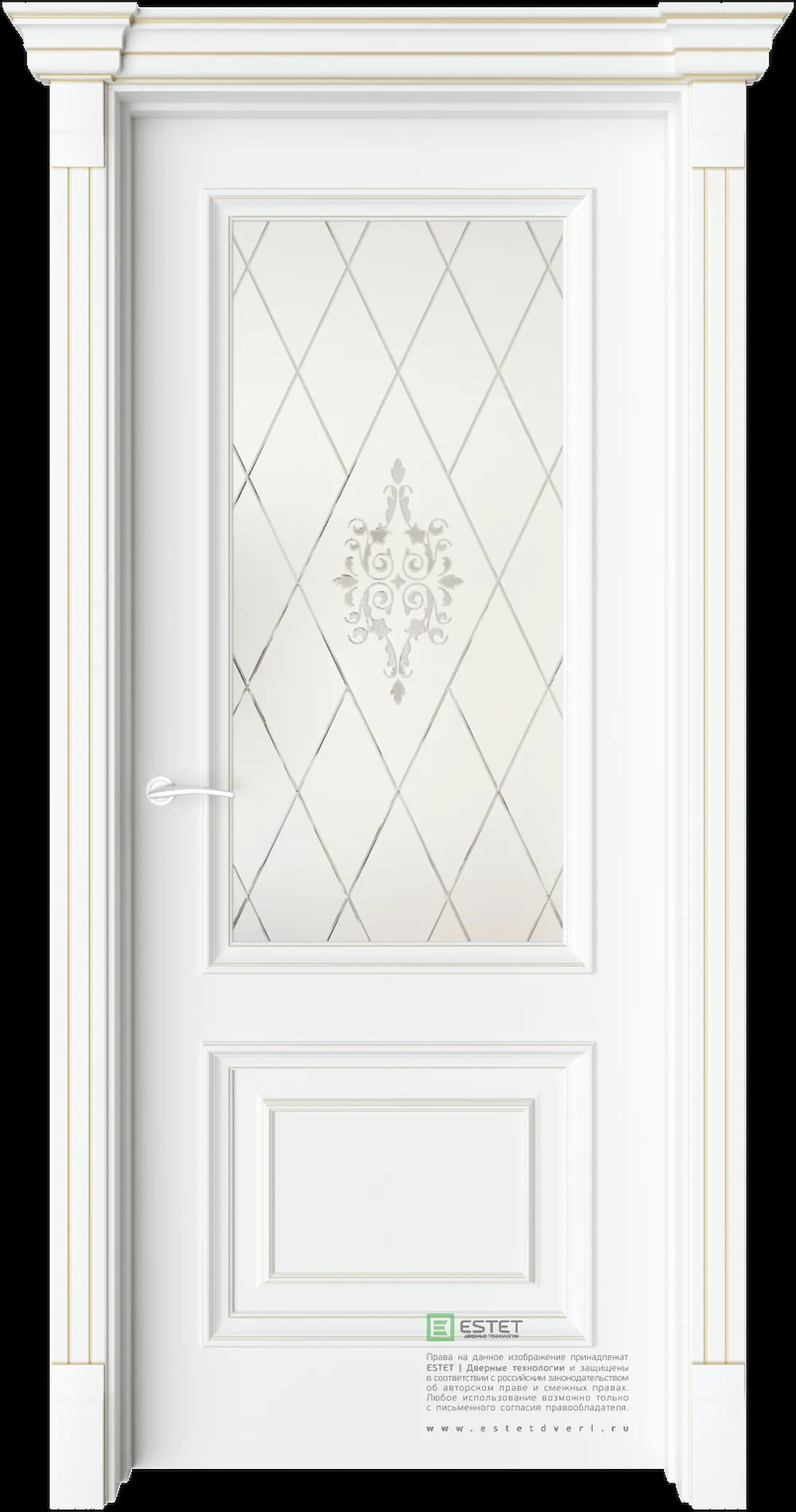 Межкомнатная дверь GE4M — C10 soft beliy GP white 1
