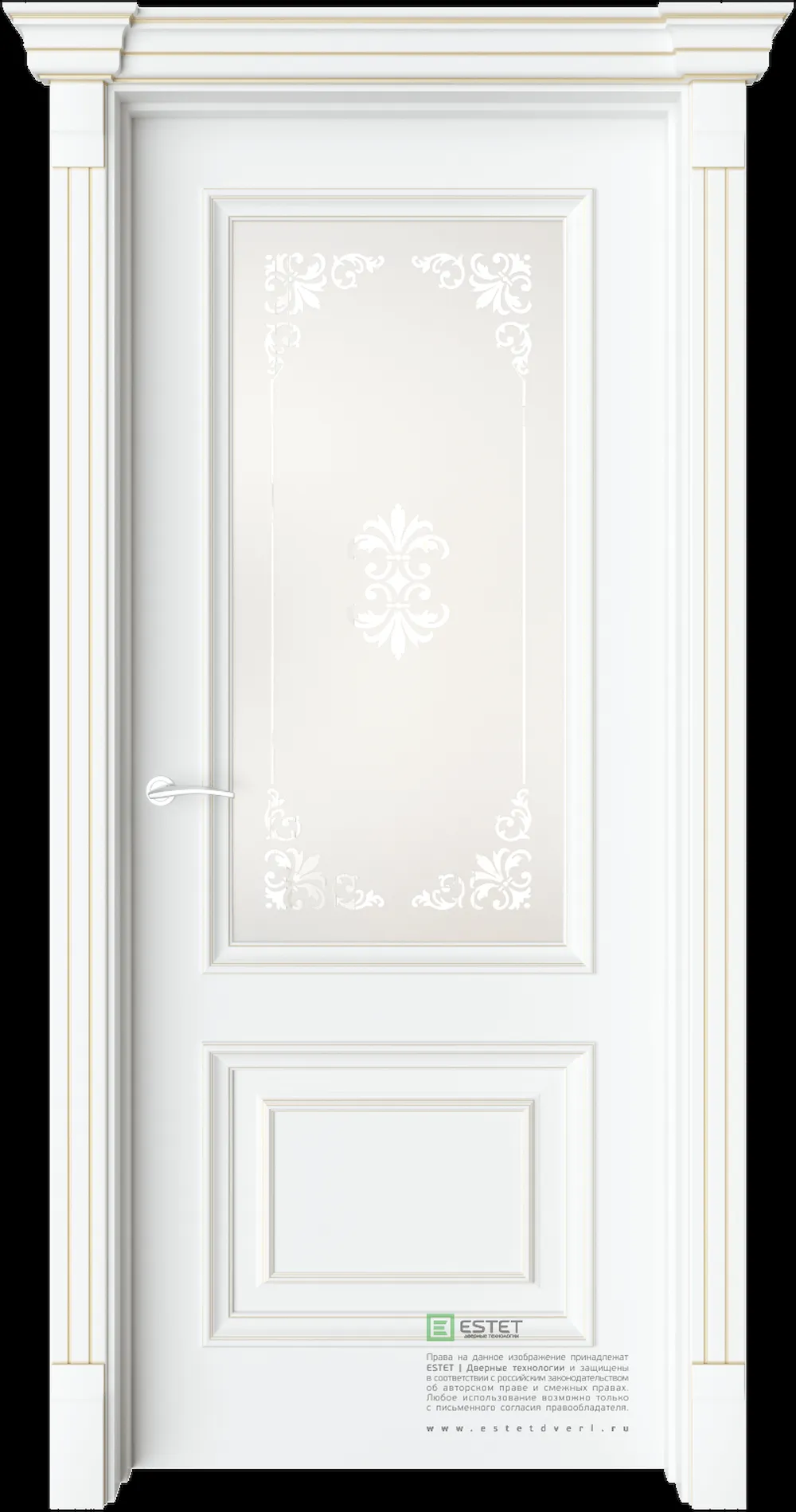 Межкомнатная дверь GE4M — C10 soft beliy GP white 3