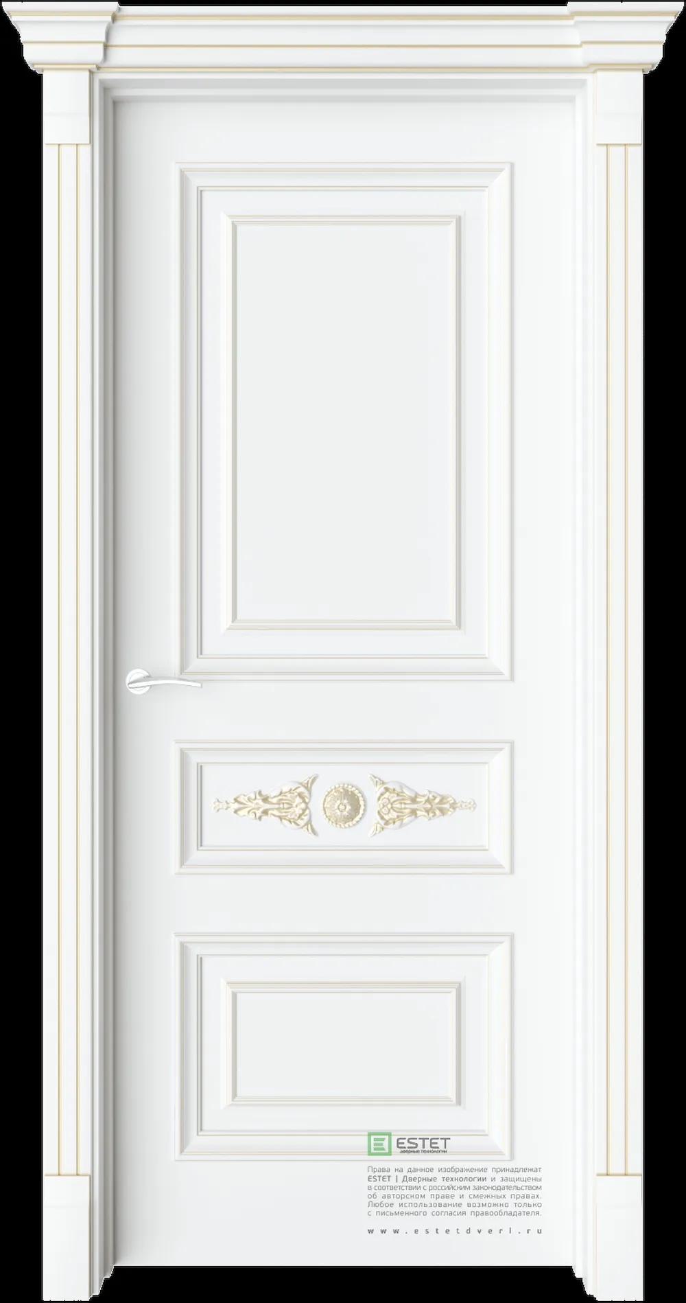 Межкомнатная дверь GE5M Elegant — C10 soft beliy GP