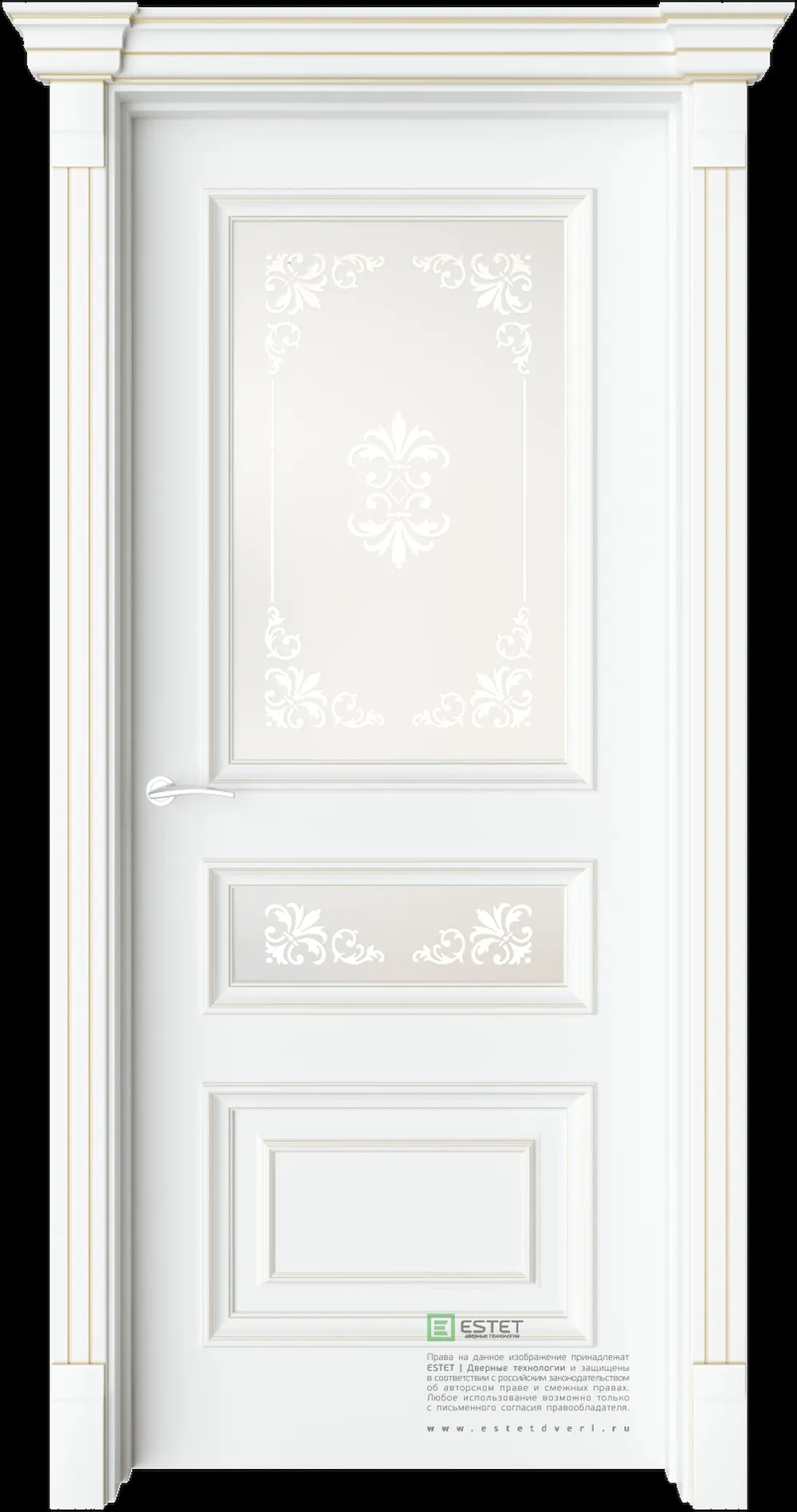 Межкомнатная дверь GE6M — C10 soft beliy GP white 3
