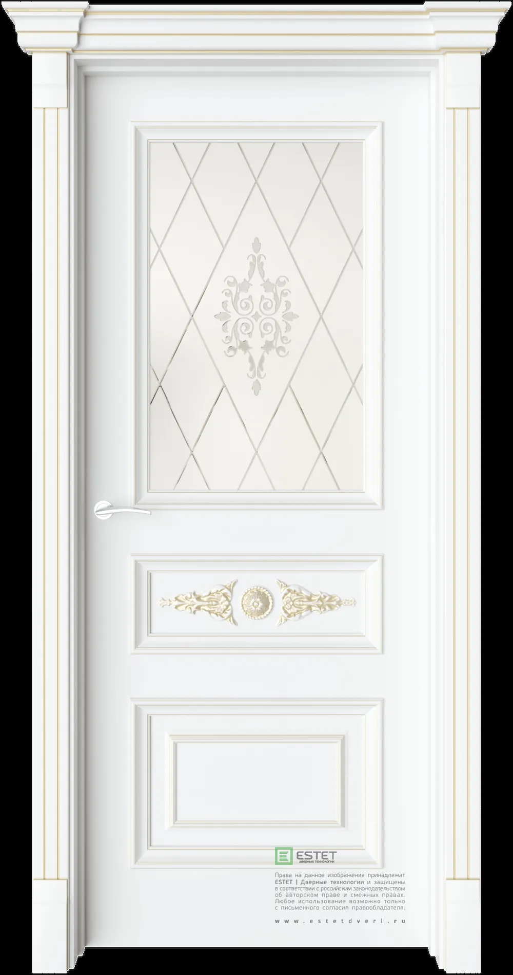 Межкомнатная дверь GE7M Elegant — C10 soft beliy GP white 1