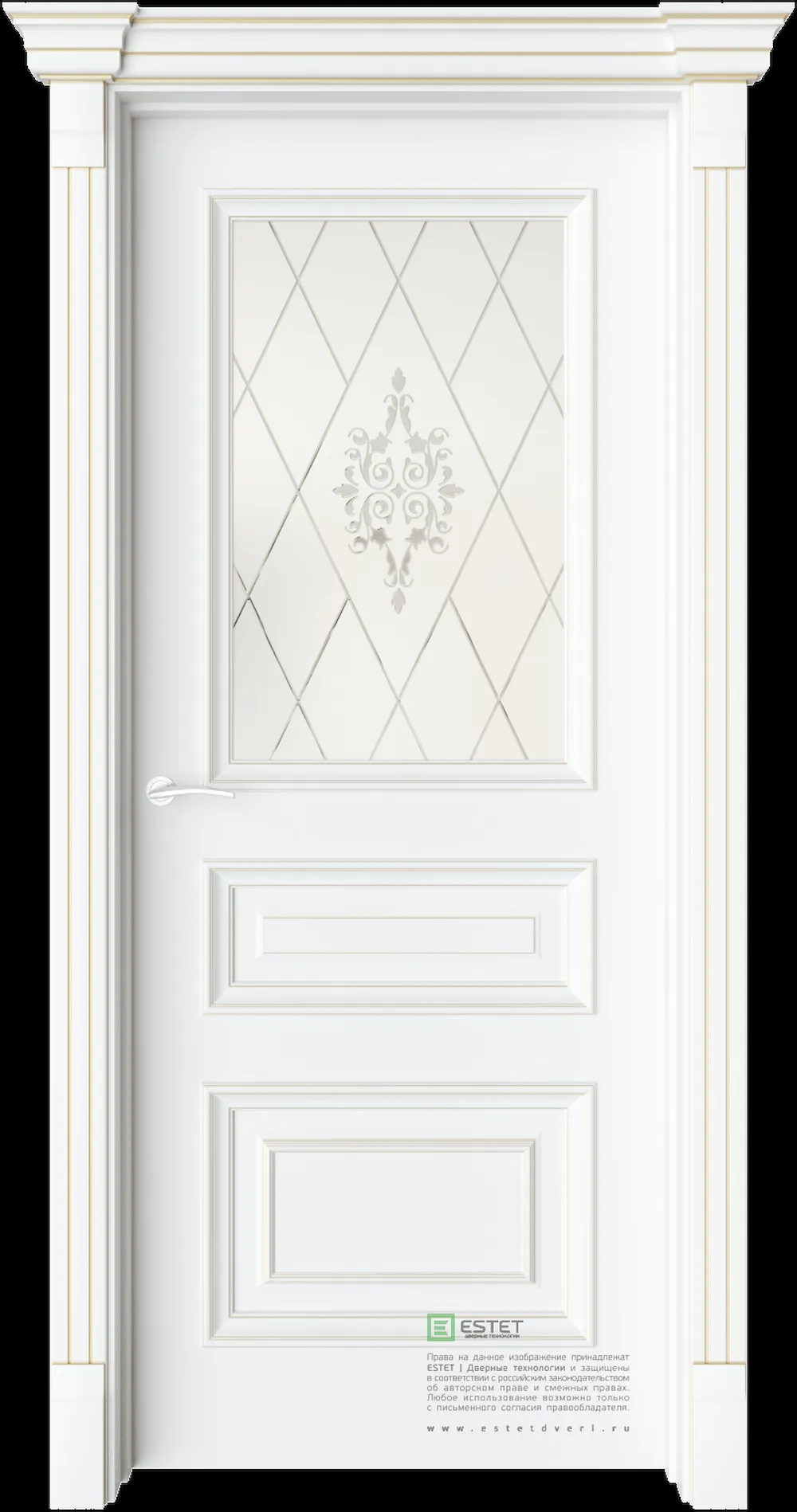 Межкомнатная дверь GE7M — C10 soft beliy GP white 1