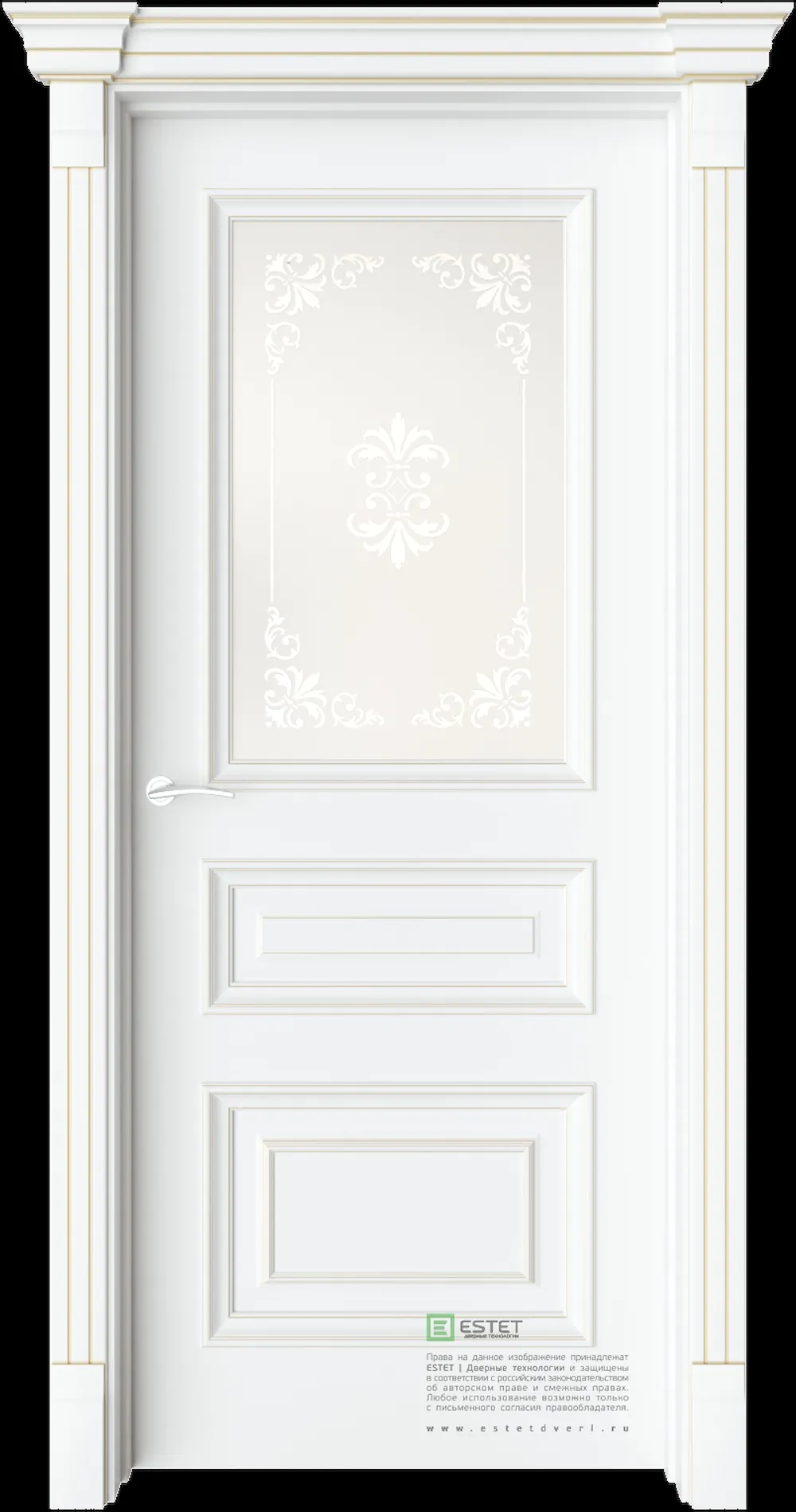 Межкомнатная дверь GE7M — C10 soft beliy GP white 3