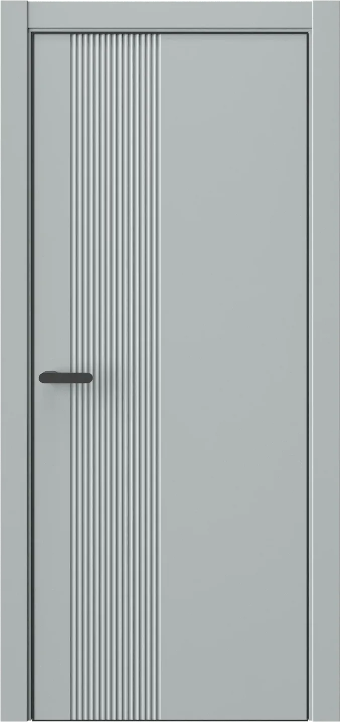 Межкомнатная дверь INDUSTRIAL Flain 3 — КП(Черная) Платиновый дым МЧ