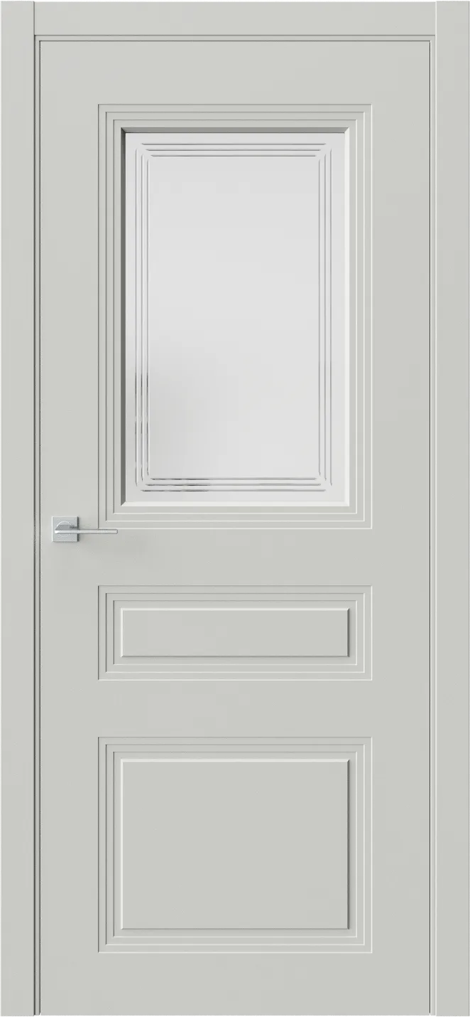 Межкомнатная дверь MONTE 8 — Агат (RAL 7038) Стекло-1-сатинат-белое