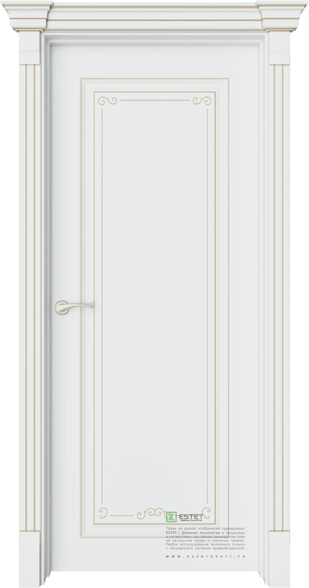 Межкомнатная дверь Монторо 1 — deco К10 Софт белый ПШ