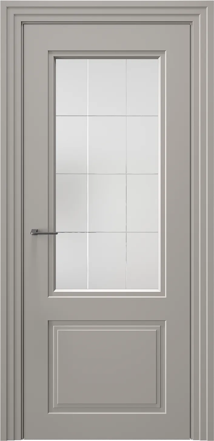 Межкомнатная дверь N4 — Стекло 1 белое(Сатинат)