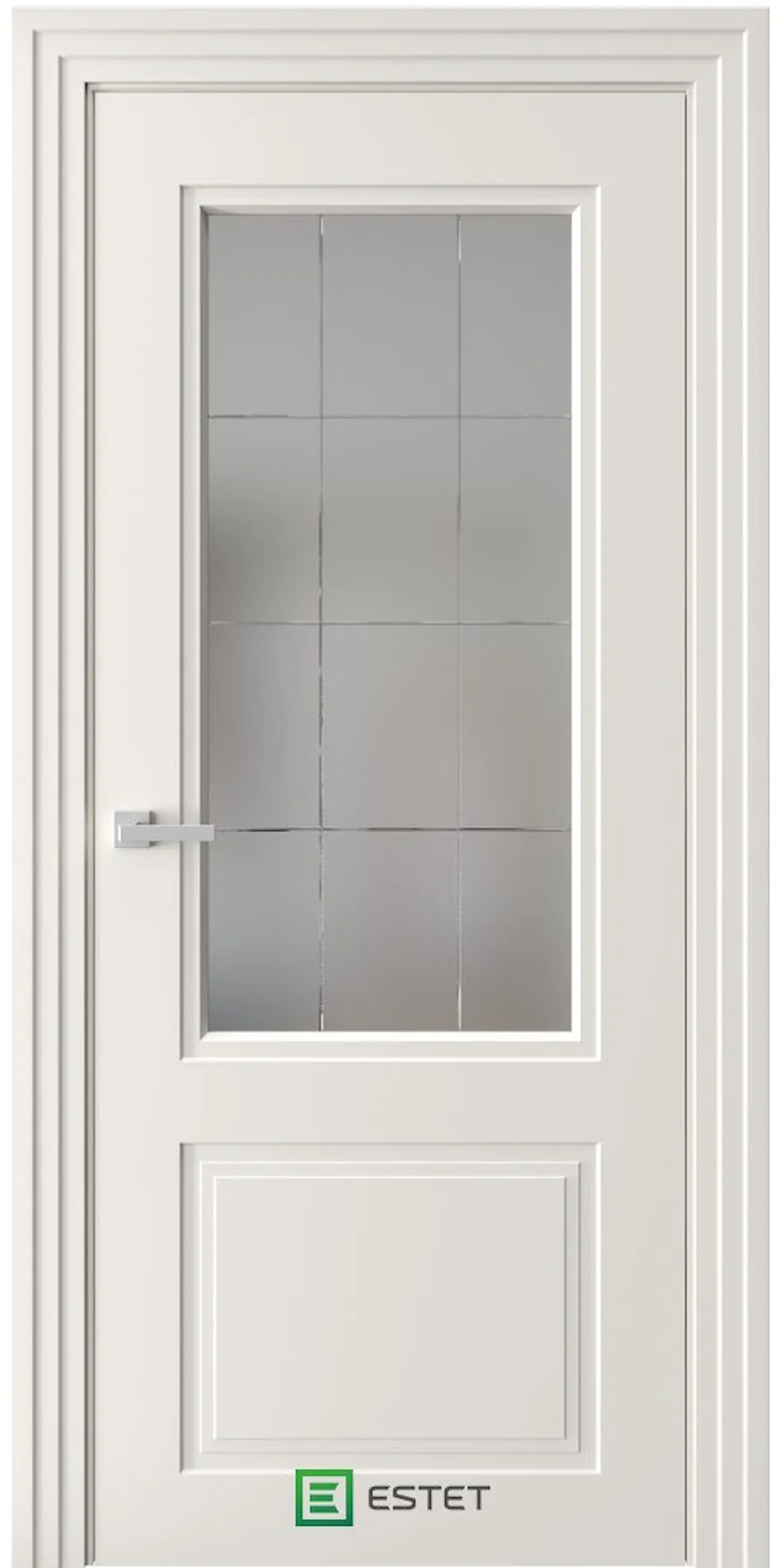 Межкомнатная дверь N4 — RAL9010 Графит (Сатинат)