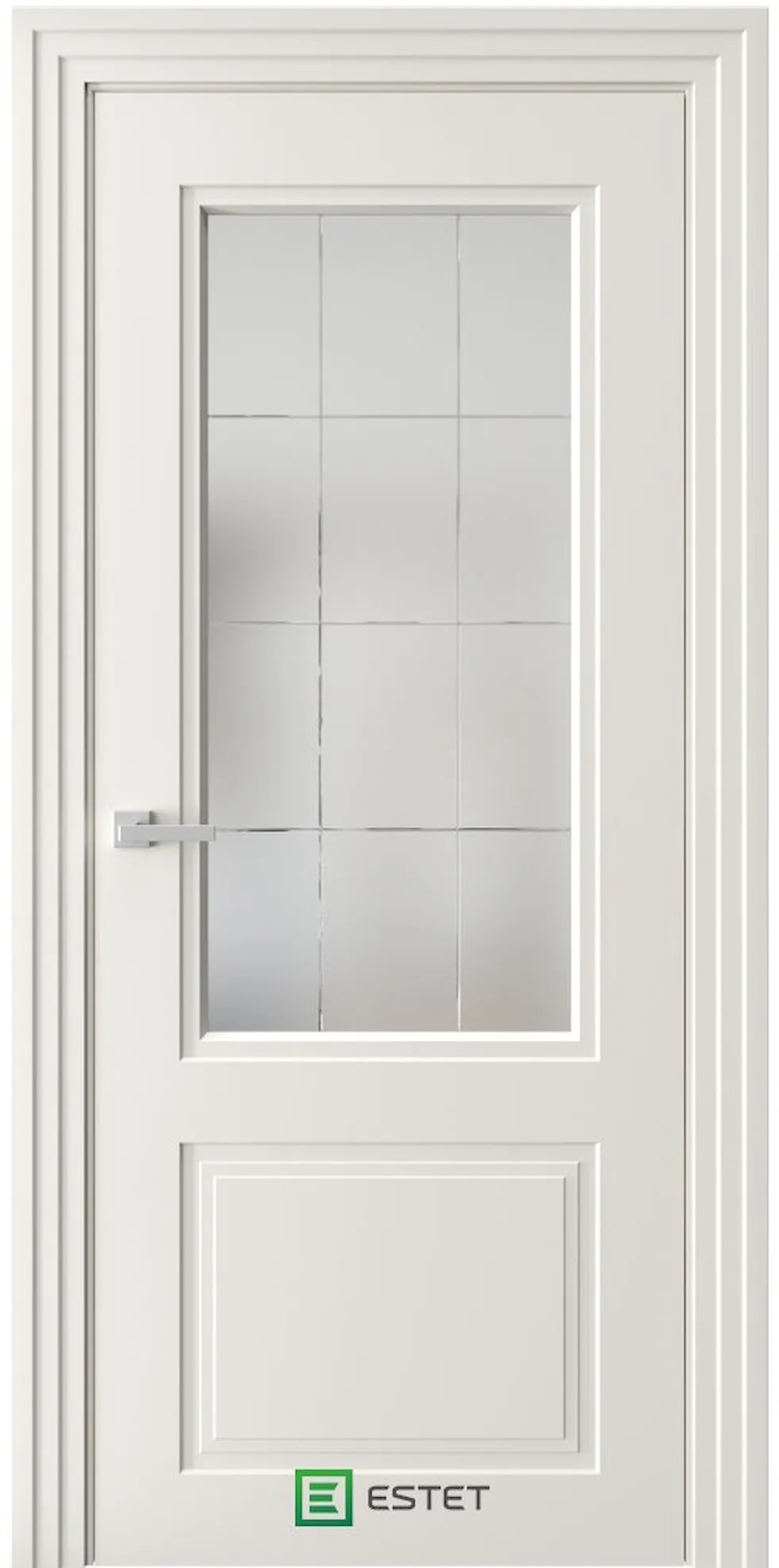 Межкомнатная дверь N4 — RAL9010 Белое (Сатинат)