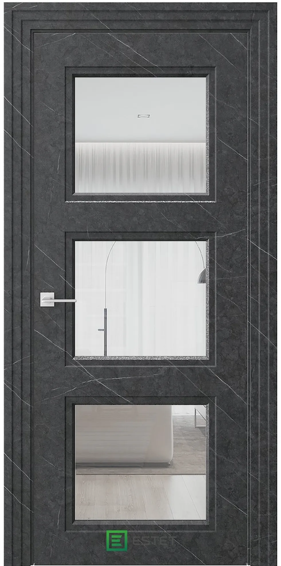 Межкомнатная дверь N6 — Стекло сияние