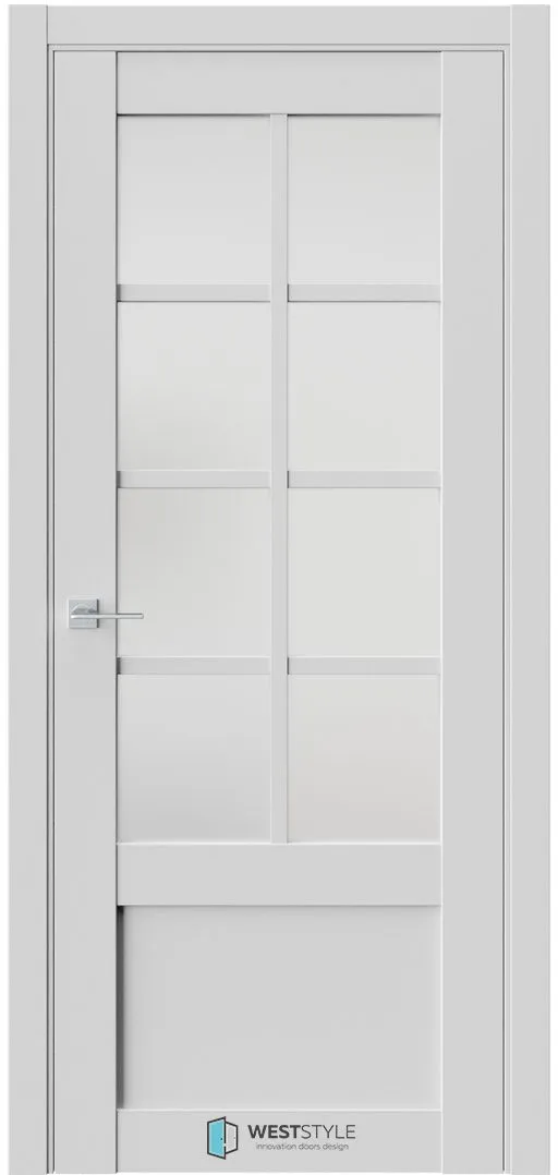 Межкомнатная дверь ZEST EMLAYER 25 — Стекло сатинат белое