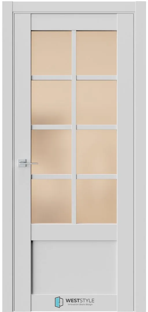 Межкомнатная дверь ZEST EMLAYER 25 — Стекло сатинат бронза