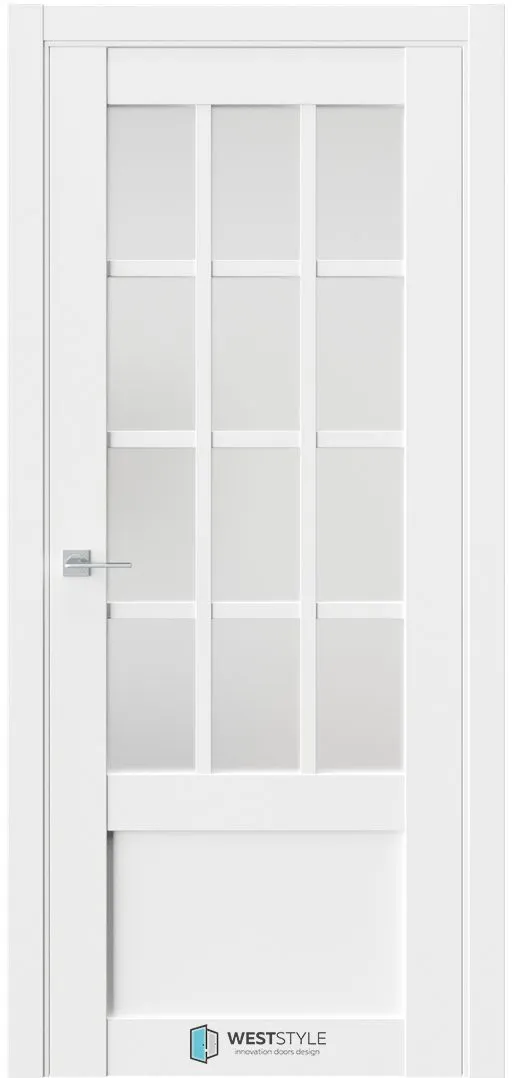 Межкомнатная дверь ZEST EMLAYER 29 — Стекло сатинат белое