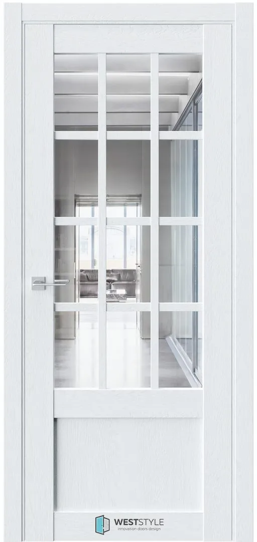 Межкомнатная дверь ZEST EMLAYER 29 — Стекло сияние
