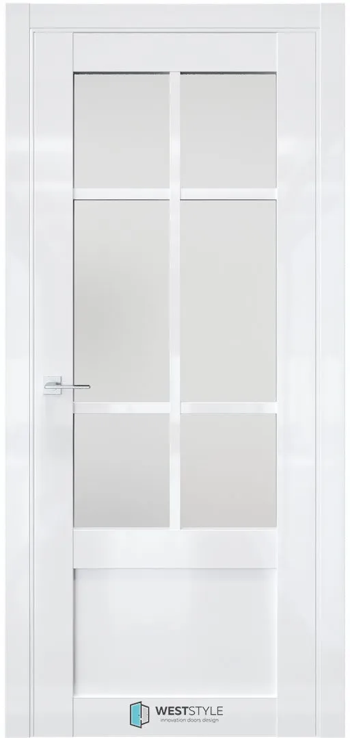 Межкомнатная дверь ZEST EMLAYER 31 — Стекло сатинат белое