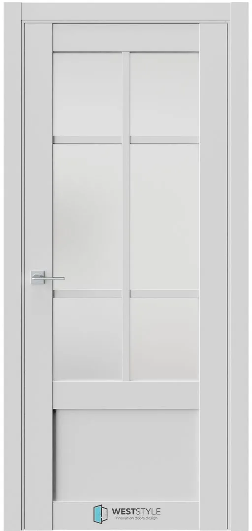 Межкомнатная дверь ZEST EMLAYER 31 — Стекло сатинат белое
