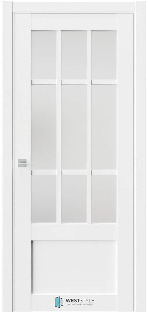 Межкомнатная дверь ZEST EMLAYER 33 — Стекло сатинат белое