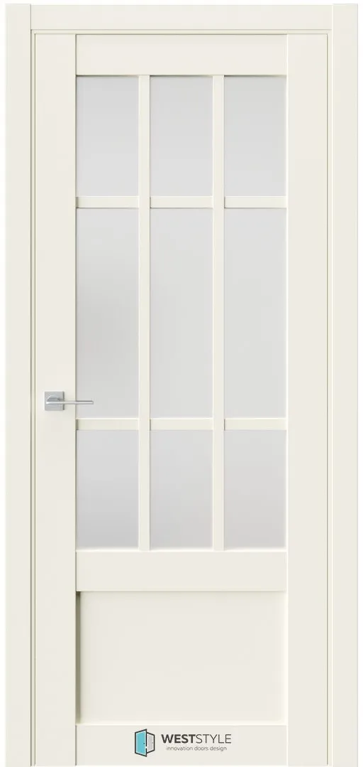 Межкомнатная дверь ZEST EMLAYER 33 — Стекло сатинат белое