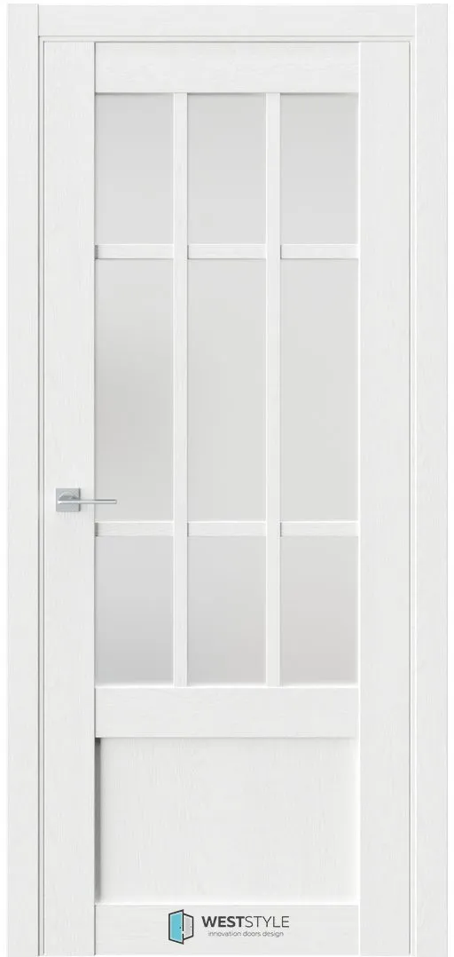 Межкомнатная дверь ZEST EMLAYER 33 — Стекло сатинат белое