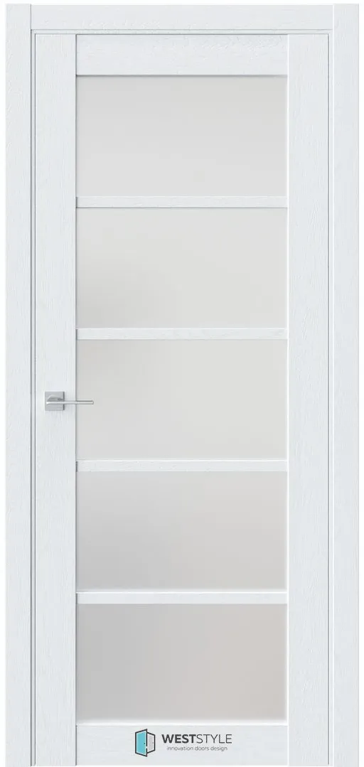Межкомнатная дверь ZEST EMLAYER 9 — Стекло сатинат белое