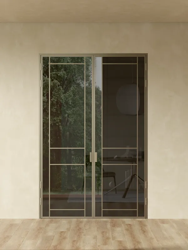 Распашная алюминиевая перегородка Minoli 18