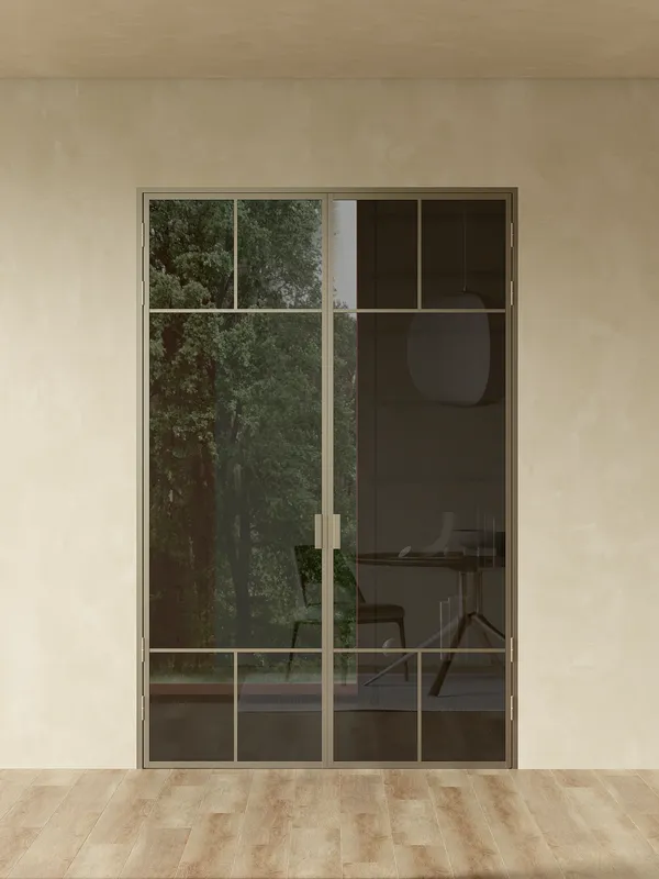 Распашная алюминиевая перегородка Minoli 5