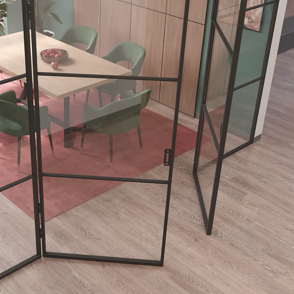 Распашная алюминиевая перегородка Minoli 6